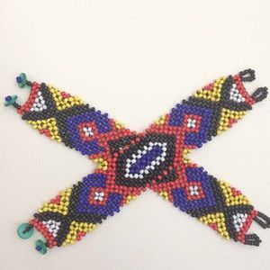 Handmade ethnic tribal beaded bracelet OS